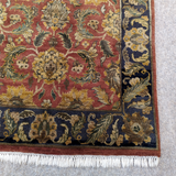 Classic Tabriz Style India Rug in Rusty Red 4 x 6.2
