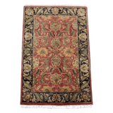Classic Tabriz Style India Rug in Rusty Red 4 x 6.2