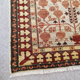 Ushak Pomegranate Red & Beige Rug 3.10 x 6.5