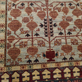 Ushak Pomegranate Red & Beige Rug 3.10 x 6.5