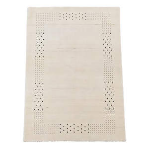 Modern Nepal Ivory Rug with Small Details 4.2 x 5.10