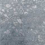 Modern Floral Ikat Gray Rug 4.3 x 6.1