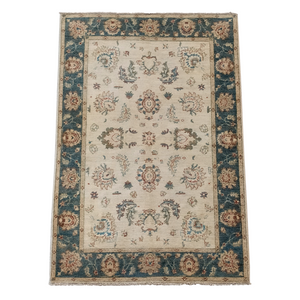 Beautiful Ziegler Persian Rug Blue & Ivory 4 x 6