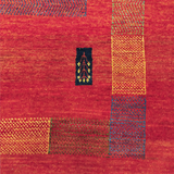 Contemporary Red Gabbeh Tribal Rug 3.10 x 5.9