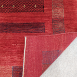 Contemporary Red Gabbeh Tribal Rug 3.10 x 5.9