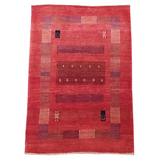Contemporary Red Gabbeh Tribal Rug 3.10 x 5.9