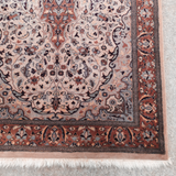Small Super Fine Persian Rug in Rust & Ivory 3.2 x 5.3