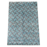 Modern Nepalese Bamboo Silk Aqua Rug 5.10 x 8.10