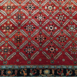 Traditional Red Konya Turkish Rug 6.8 x 7.9