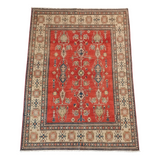 Antique-Style Red Kazak Persian Rug 6.2 x 8.1