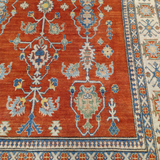 Antique-Style Red Kazak Persian Rug 6.2 x 8.1