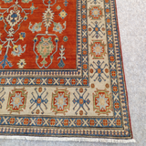 Antique-Style Red Kazak Persian Rug 6.2 x 8.1